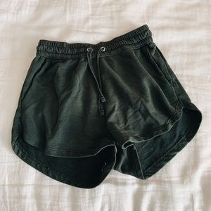 army green sweat shorts